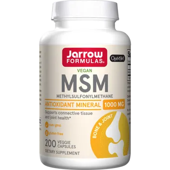 MSM - Siarka MSM /metylosulfonylometan/ OptiMSM 1000 mg 200 kaps. Jarrow Formulas