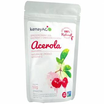 Kenay ACEROLA 25% - sproszkowany ekstrakt z owoców acerolii - 50 g