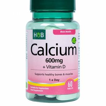 Calcium, 600mg with Witamina D - 60 tablets Holland i Barrett