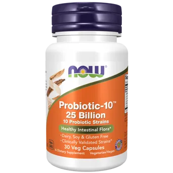 Probiotyk Probiotic-10 - 25 miliardów CFU 30 kaps. NOW Foods