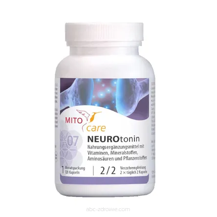 Neurotinn Mitocare,Stres,nerwy,ułatwia zasypianie 120 kap