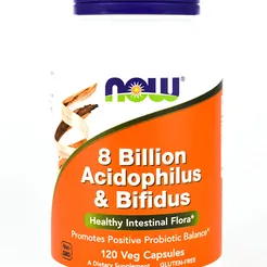 8 Billion Acidophilus i Bifidus - 120 vkaps. NOW Foods