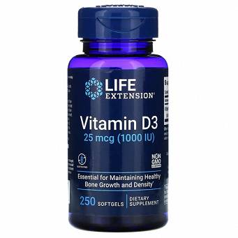 Vitamin D3, 1000IU - 250 softgels