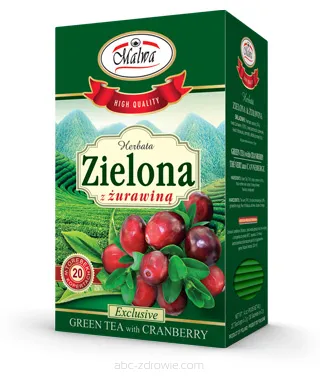 Herbata zielona + żurawina FIX 20*2g MALWA