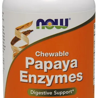 Papaya Enzyme, Chewable - 360 pastylki NOW Foods