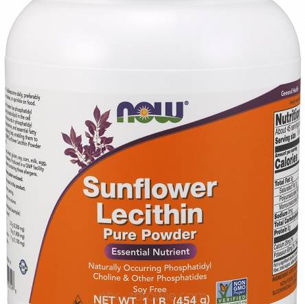 Sunflower Lecithin, Pure Powder - 454g NOW Foods
