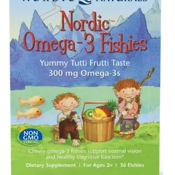 Omega-3 dla dzieci Rybki, 300mg Yummy Tutti Frutti  - 36 szt Nordic Naturals