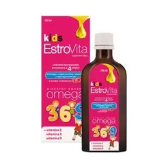 EstroVita Kids,Płynna Omega 3-6-9, smak malinowy, 150 ml