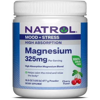 Magnez o wysokiej absorpcji, 325 mg (wiśnia) - 477 g Natrol