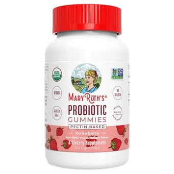 Żelki Probiotyczne, Truskawka - 60 żelki MaryRuth Organics