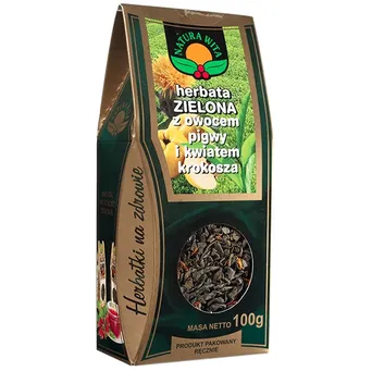 NATURA-WITA Herbata zielona z owocem pigwy i kwiatem krokosza 100g