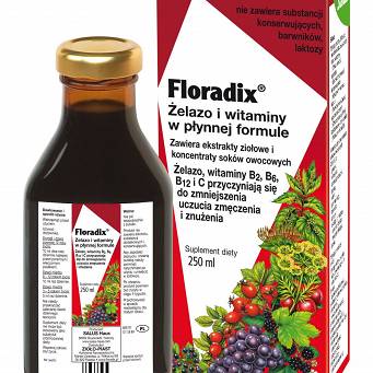 Floradix Żelazo i witaminy 250 ml.