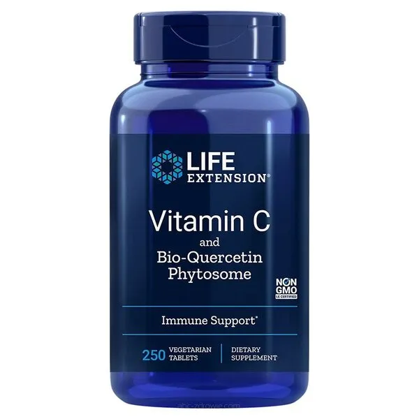 Witamina C i Bio-Quercetin Fitosom - Life Extension, 250 wegetariańskich tabletek 