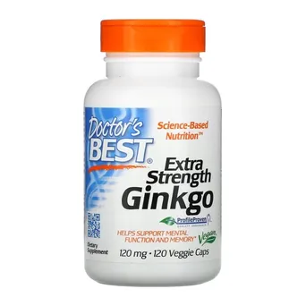 Ginkgo super mocny 120mg Doctor's Best 120 vege kapsułki