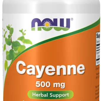 Cayenne, 500mg - 100 kaps. Now Foods