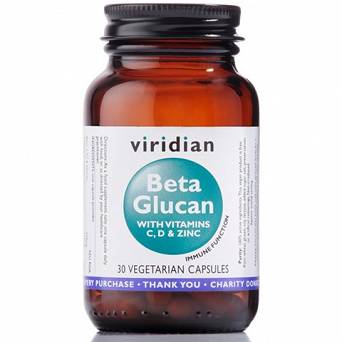 Beta Glukan z witaminami-C, D- Cynkiem- 30  kaps-Viridian