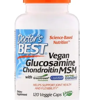 Glukozamina, chondroityna i MSM dla wegan Doctor's Best 120 kaps