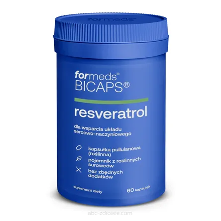 Opakowanie zawiera Resveratrol Bicaps Formeds 60 kapsułek