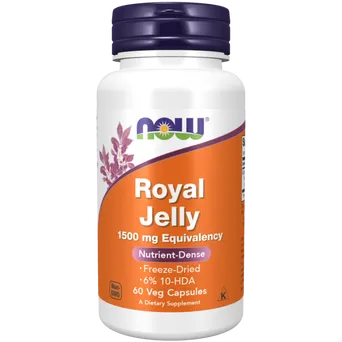 Royal Jelly - Mleczko Pszczele 1500 mg 60 kaps. NOW Foods