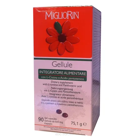 MIGLIORIN GELLULE 90/ Minerały i witaminy wzmacniające włosy i paznokcie