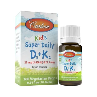 Dziecięcy Super Codzienny D3 + K2 Carlson Labs - 10 ml. 