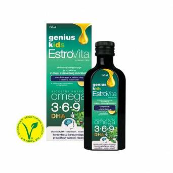 Estrovita Kids Genius omega 3 6 9 dla dzieci /150ml