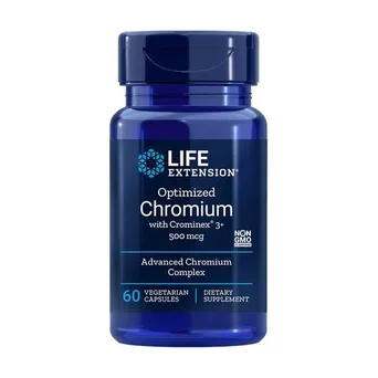 Chrom z Crominex 3+, 500mcg - Life Extension, 60 kaps. 