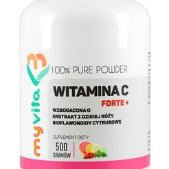Witamina C FORTE+ proszek 500g - witamina C + bioflawonoidy + dzika róża MyVita