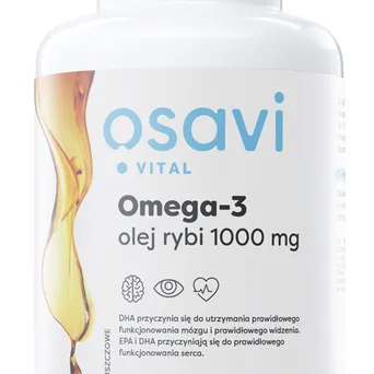Omega-3 Olej Rybi, 1000mg (Naturalny smak) -Osavi 120 kaps