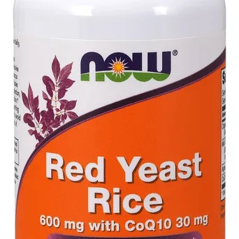 Red Yeast Rice  z  Koenzym Q10, 600mg - 60 kaps. Now Foods