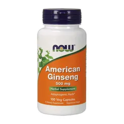 American Ginseng, 500mg - 100 vkaps. NOW Foods