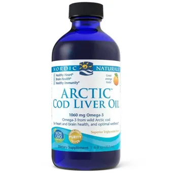 Arctic Cod Liver Oil, 1060mg  pomarańczowy Nordic Naturals  437 ml.