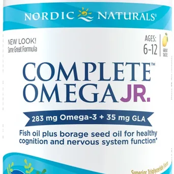 Complete Omega Junior, 283mg Cytrynowy Nordic Naturals 180  kaps. 