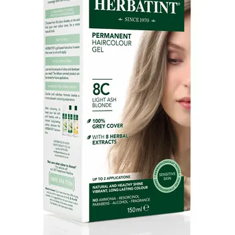 Herbatint-farba do włosów- 8C-JASNY POPIELATY BLOND