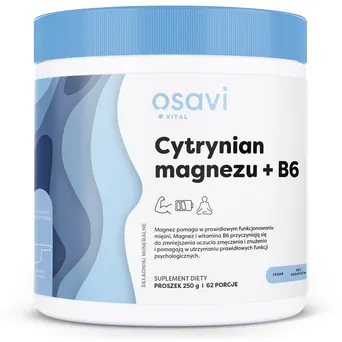 Cytrynian Magnezu + B6 – 250g Osavi
