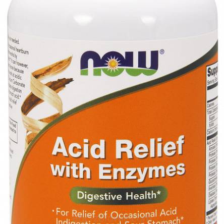 Acid Relief  z  Enzymes Now Foods- 60 tab dożucia