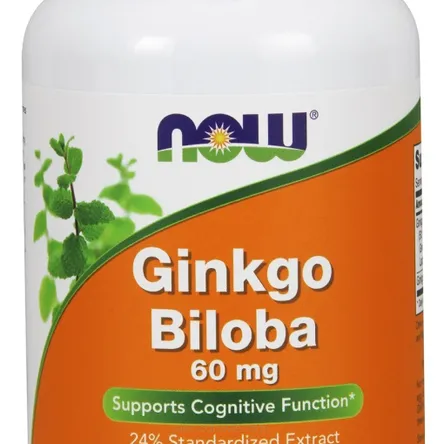 Ginkgo Biloba, 60mg - 240 kaps. Now Foods