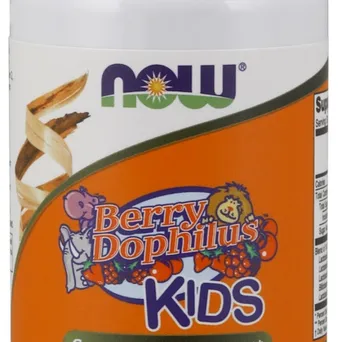 BerryDophilus Kids - 60 do żucia Now Foods