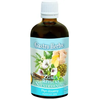 Gastro Herbs,refluks żołądka, Inwent Herbs 100 ml