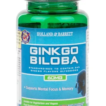 Ginkgo Biloba, 60mg - 120 tablets Holland i Barrett