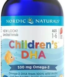 DHA dla dzieci od 1 roku życia 530mg truskawka  Nordic Naturals 119 ml.