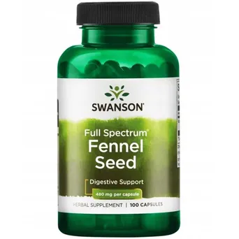 Full Spectrum Fennel Seed - Nasiona Kopru włoskiego na trawienie 480 mg 100 kaps. Swanson
