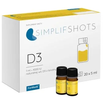 SIMPLIFSHOT D3 witamina D 4000 w płynie,  Formeds  20 fiolek 5ml