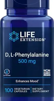 D L-Fenylalanina, 500mg - Life Extension, 100 kaps. 