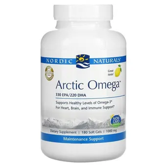 Arctic Omega Nordic Naturals smak cytrynowy 180 kapsułki