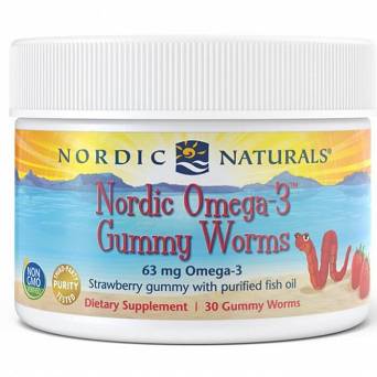 Nordic Omega-3 dla dzieci, truskawkowe żelki 30 szt.Nordic Naturals
