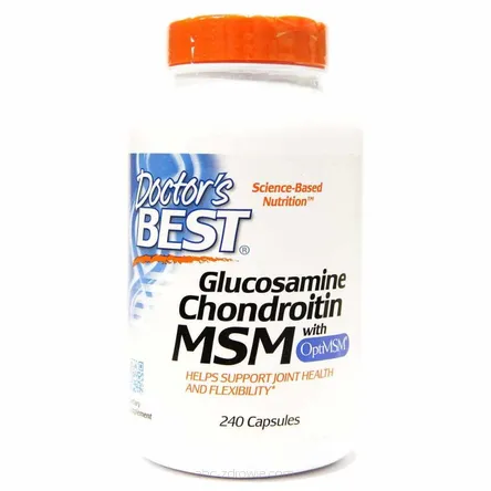 Opakowanie zawiera Glukozamina Chondroityna MSM z OptiMSM Doctor's Bes - 240 kaps