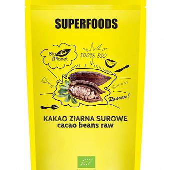 SUPERFOODS Kakao ziarna caĹ‚e surowe BIO 200g BIO PLANET