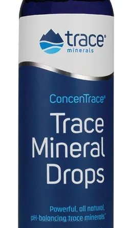 Opakowanie zawiera ConcenTrace Trace Mineral Drops - 237 ml. Trace Minerals