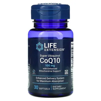 Super Ubiquinol CoQ10 with Enhanced Mitochondrial Support, 100mg - 30 softgels